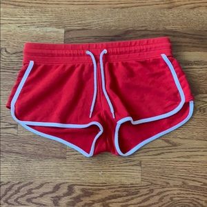 Red comfy shorts